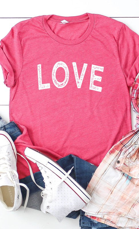 Distressed Love Graphic Tee PLUS