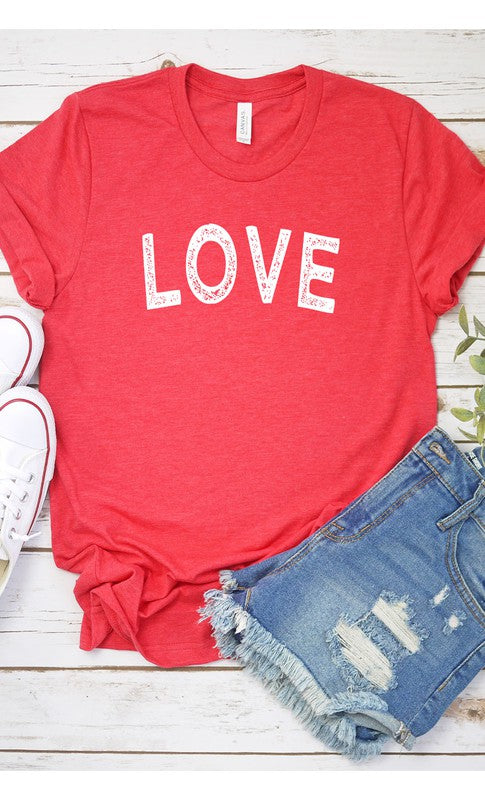 Distressed Love Graphic Tee PLUS