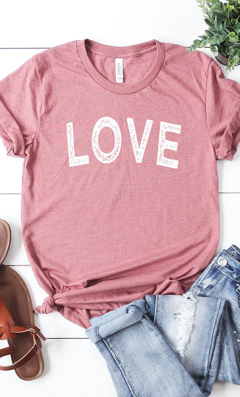 Distressed Love Graphic Tee PLUS