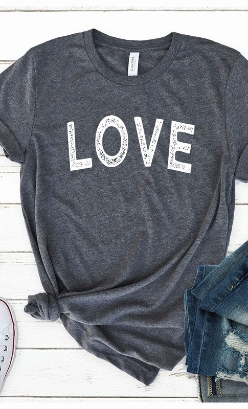 Distressed Love Graphic Tee PLUS