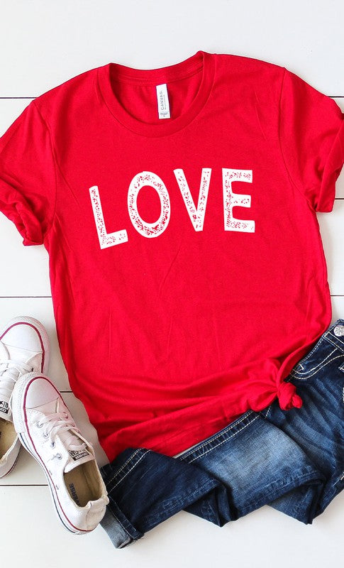 Distressed Love Graphic Tee PLUS