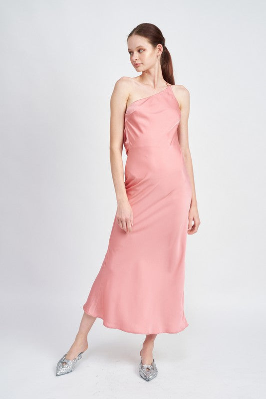 SATIN MAXI BIAS DRESS