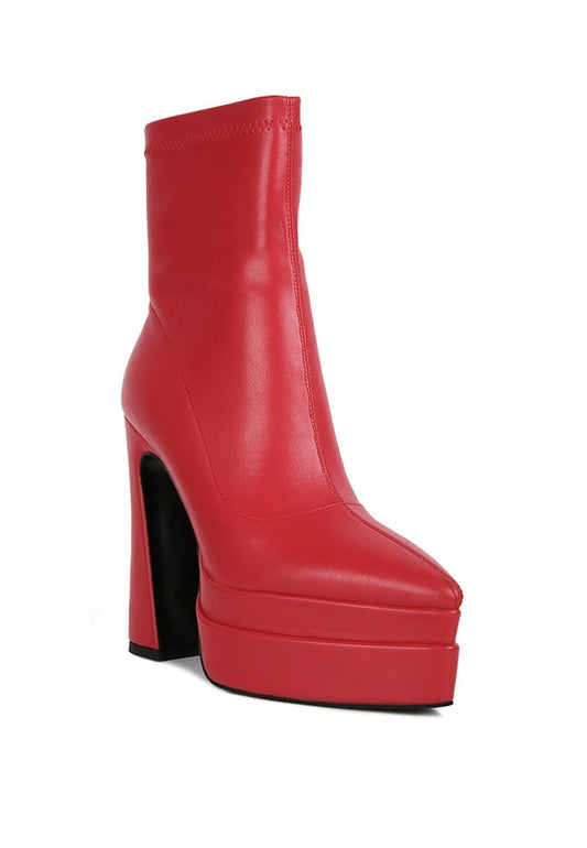 Dextra High Platform Ankle Boots