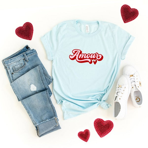 Amour Retro Short Sleeve Graphic Tee