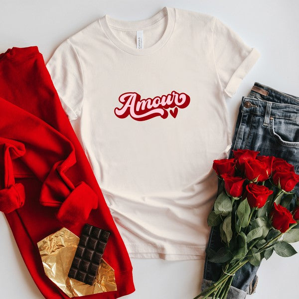 Amour Retro Short Sleeve Graphic Tee