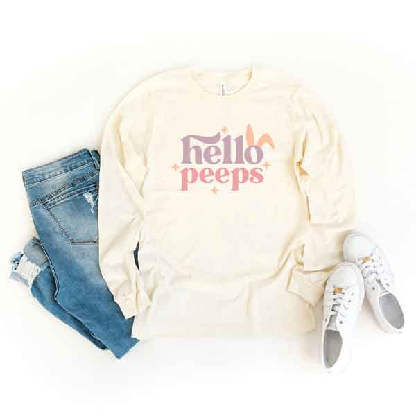 Hello Ears Long Sleeve Graphic Tee