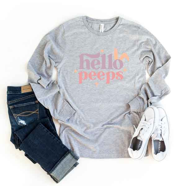 Hello Ears Long Sleeve Graphic Tee