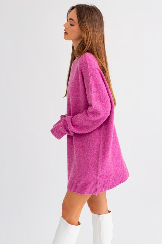 Recycled Yarn Oversized Sweater Dress