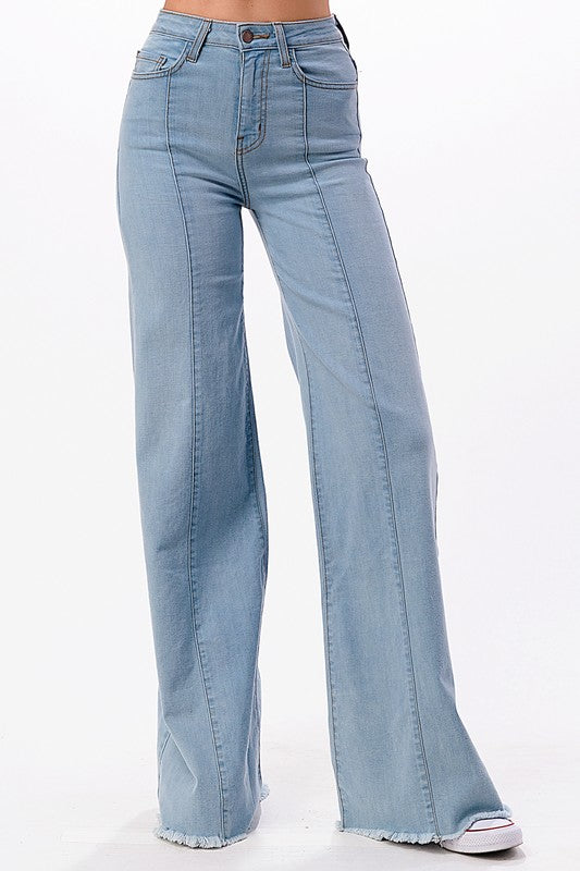 Wide leg, denim pants,  jeans, western