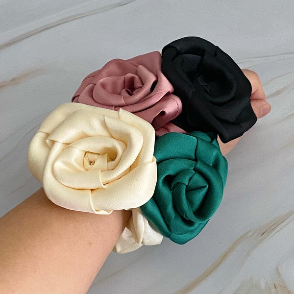 Art Of Work Satin Rose Scrunchie