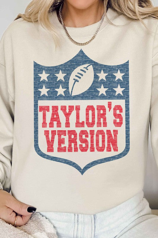 TAYLORS VERSION FOOTBALL GRAPHIC SWEATSHIRT