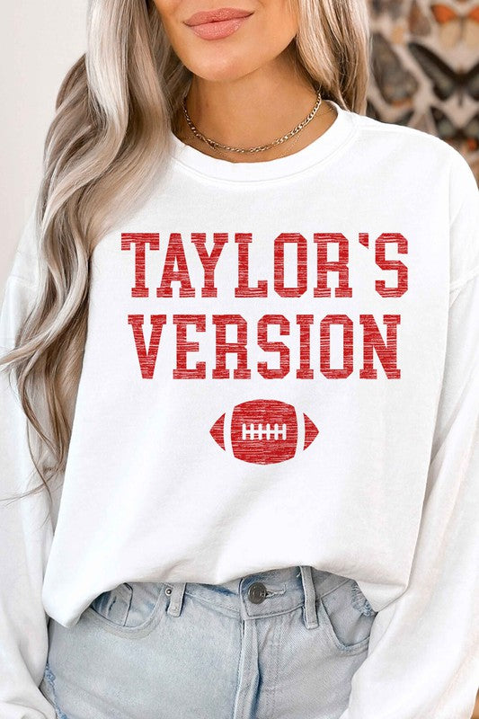 TAYLORS VERSION FOOTBALL GRAPHIC SWEATSHIRT