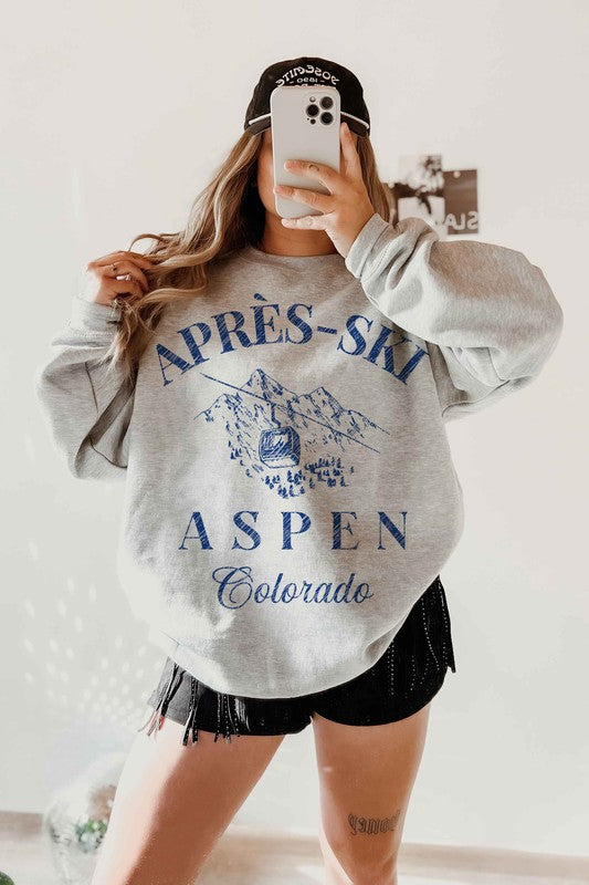 APRES SKI ASPEN COLORADO GRAPHIC SWEATSHIRT