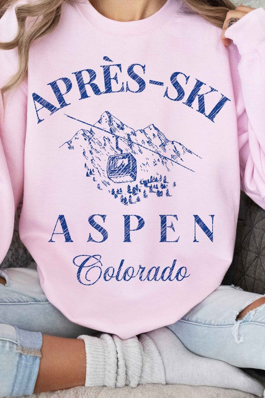 APRES SKI ASPEN COLORADO GRAPHIC SWEATSHIRT