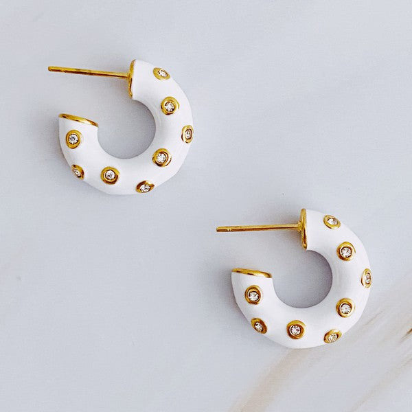 Jeweled Candy Everyday Hoop Earrings