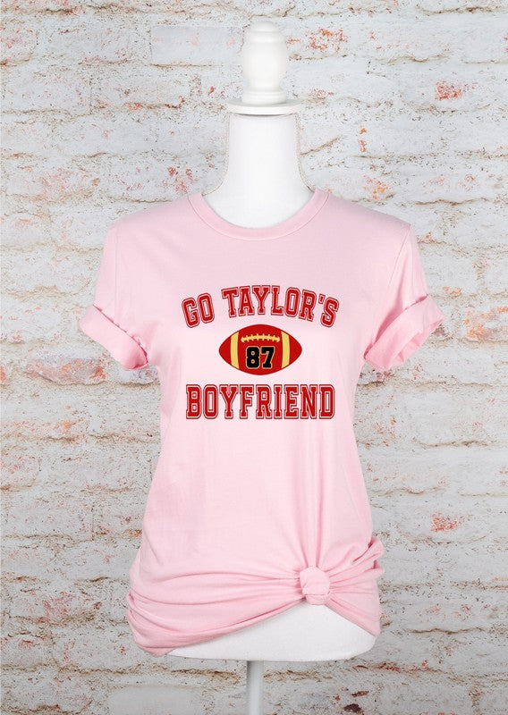 Go Taylor's Boyfriend Football Graphic Tee