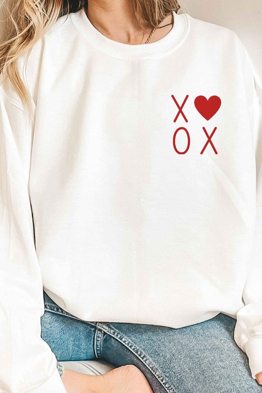 XOXO VALENTINES POCKET GRAPHIC SWEATSHIRT