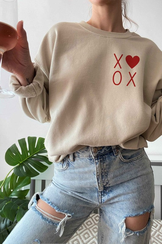 XOXO VALENTINES POCKET GRAPHIC SWEATSHIRT