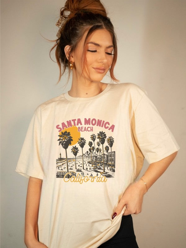 Santa Monica Beach California Graphic Tee