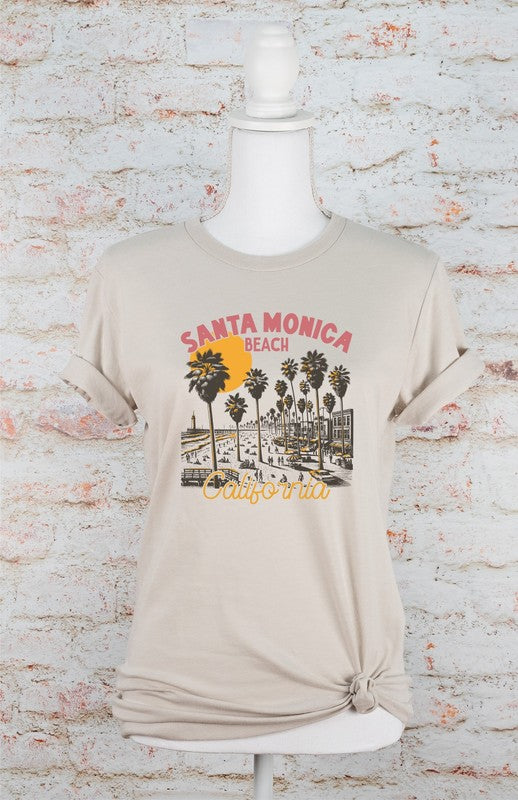 Santa Monica Beach California Graphic Tee