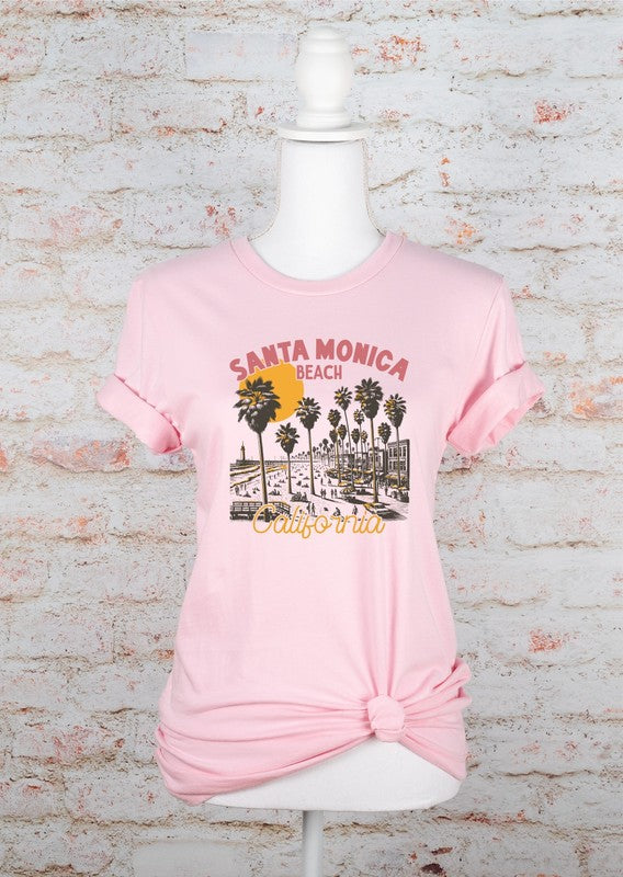 Santa Monica Beach California Graphic Tee