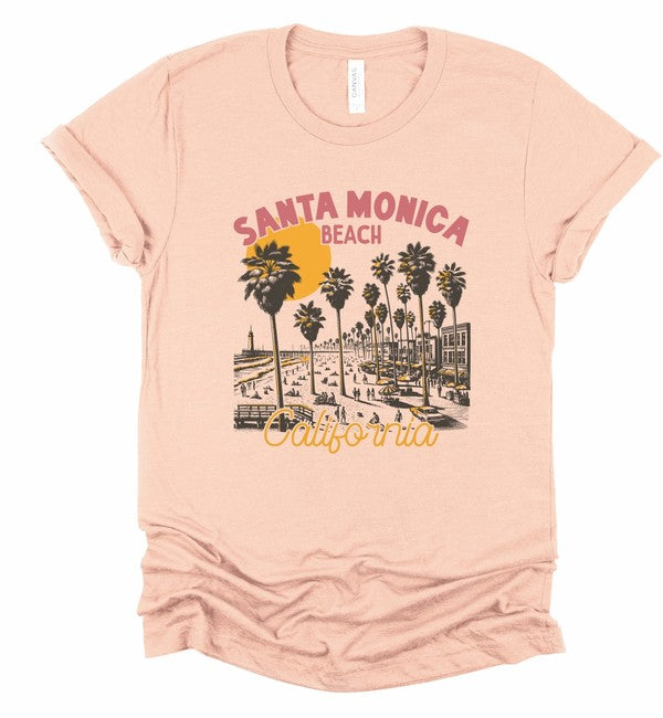 Santa Monica Beach California Graphic Tee