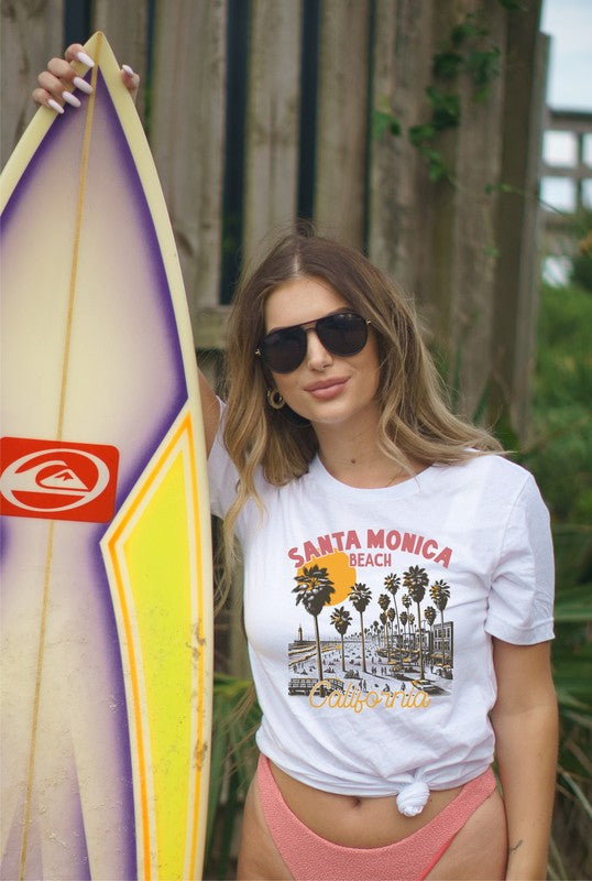 Santa Monica Beach California Graphic Tee