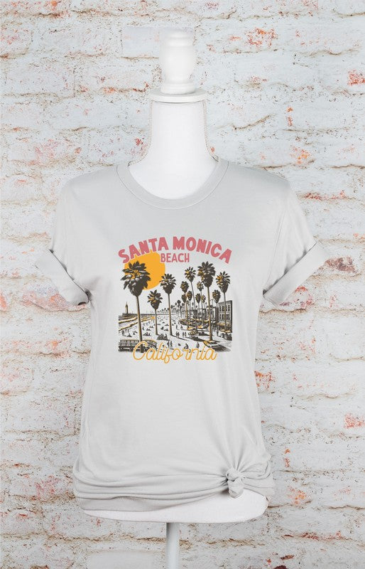 Santa Monica Beach California Graphic Tee