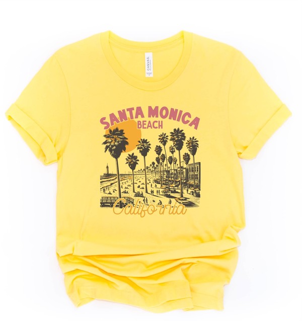 Santa Monica Beach California Graphic Tee