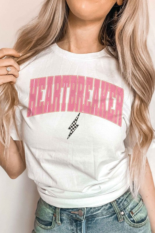 PLUS SIZE - HEARTBREAKER CHECKER LIGHTNING T-Shirt