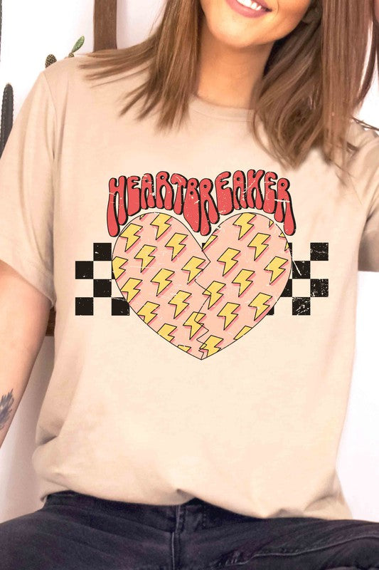 HEARTBREAKER LIGHTNING HEART Graphic Tee