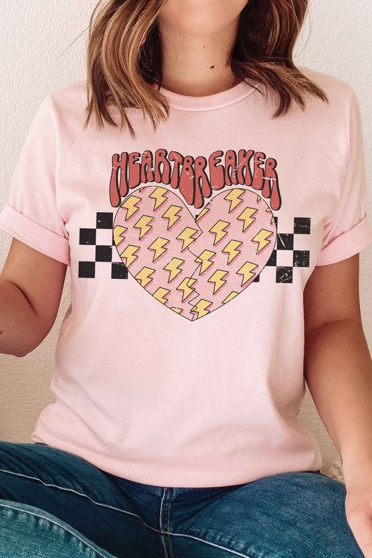 HEARTBREAKER LIGHTNING HEART Graphic Tee