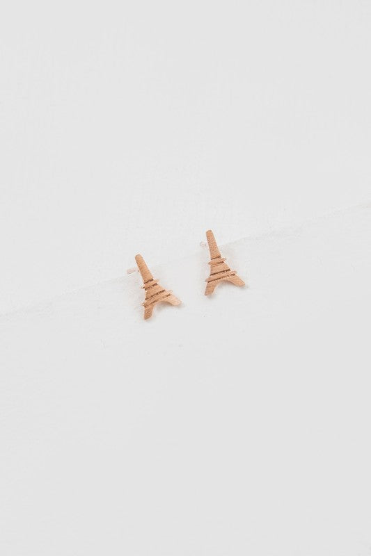 Mini Eiffel Earrings 14K