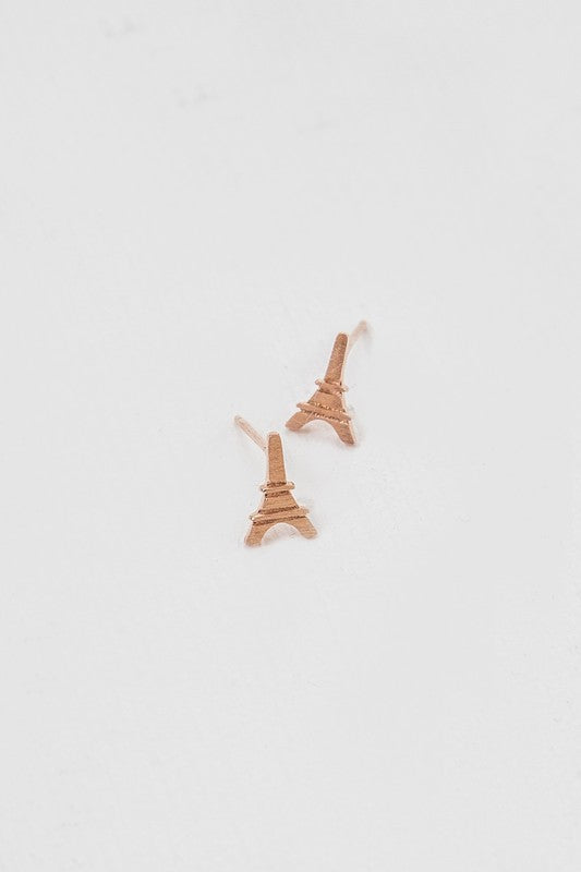 Mini Eiffel Earrings 14K