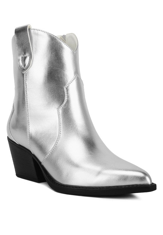 Wales Metallic Faux Leather Bootie