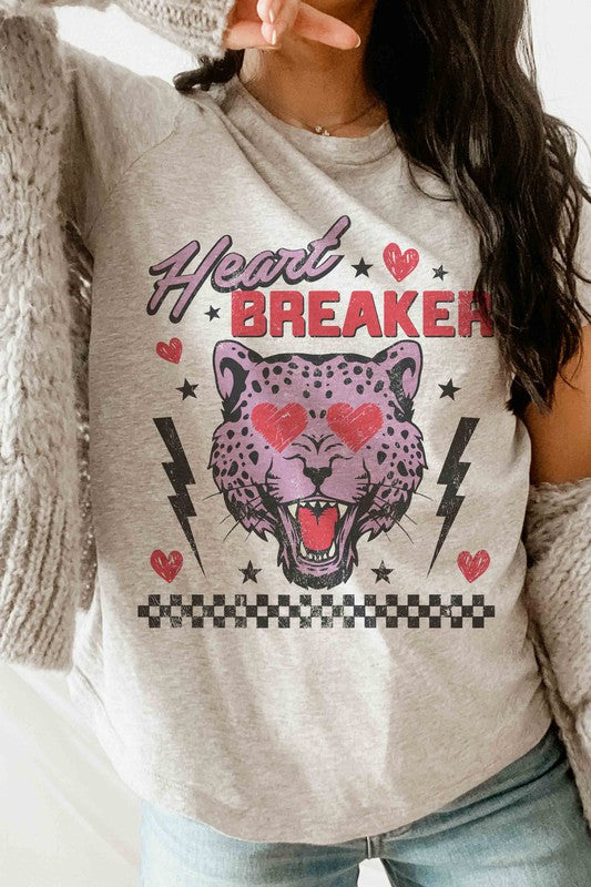 HEART BREAKER LEOPARD Graphic Tee